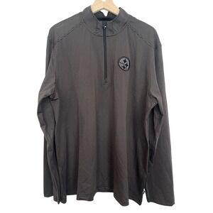 Pittsburgh Steelers Mens XL GINGHAM STRIPE 1/4 ZIP Pullover Performance Shirt